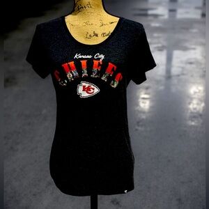 47 Brand Women's Black Kansas City Chiefs Tee S